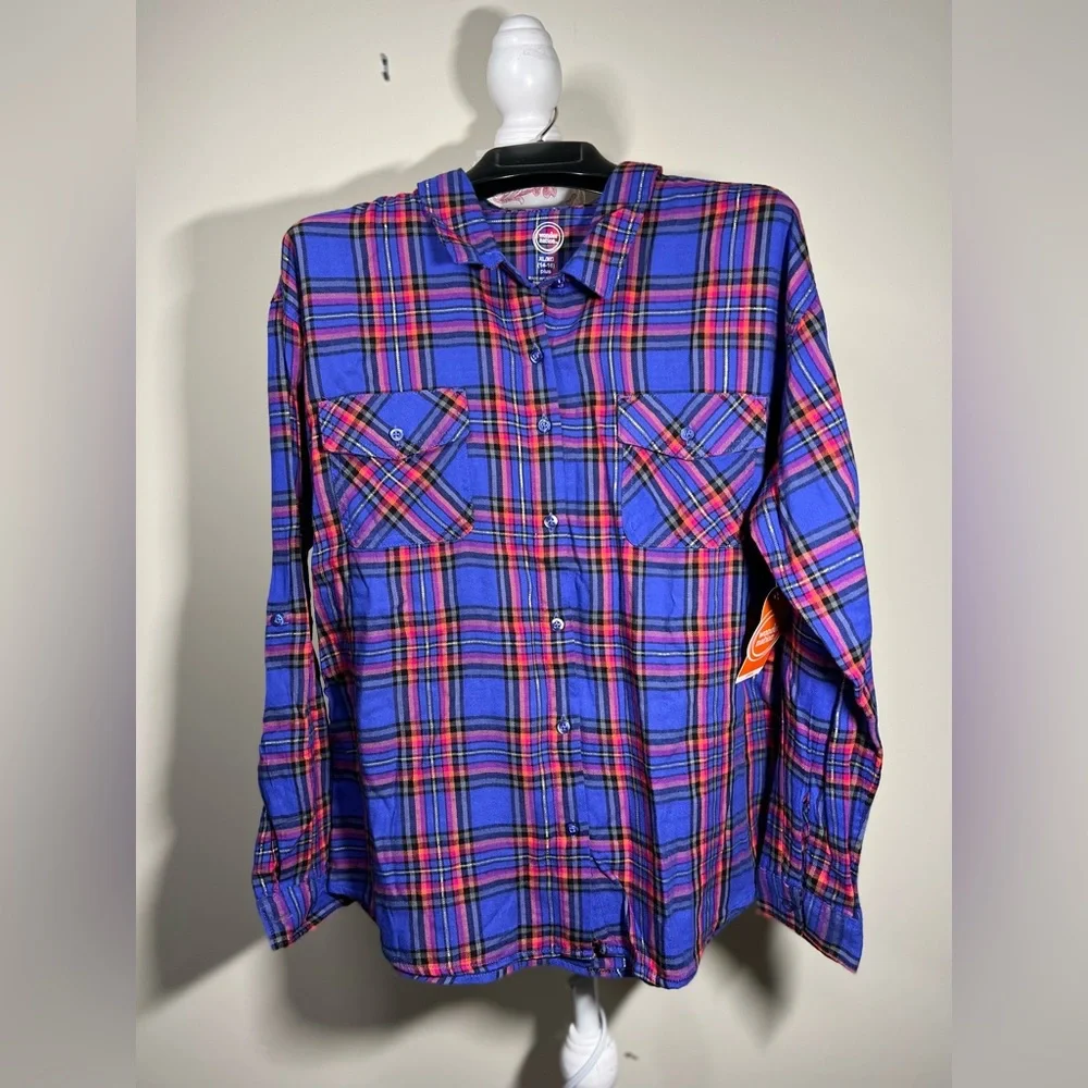 NWT LOT of 3 Plaid Flannel Wonder Nation Shirts - Picture 1 of 13